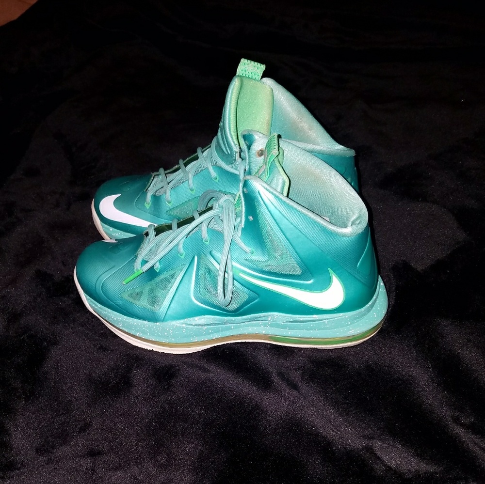 Nike Lebron 10 Teal Sneakers